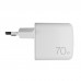 Puro 69879 Мрежово зарядно "Mini Pro" GaN 2x USB-C, PD70W, бял Puro 69879 Мрежово зарядно "Mini Pro" GaN 2x USB-C, PD70W, бял