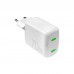 Puro 69879 Мрежово зарядно "Mini Pro" GaN 2x USB-C, PD70W, бял Puro 69879 Мрежово зарядно "Mini Pro" GaN 2x USB-C, PD70W, бял