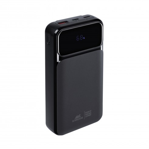 Преносима батерия RIVACASE VA2221 20000 mAh QC/PD 22,5W, с 3 вградени кабела, черна Преносима батерия RIVACASE VA2221 20000 mAh QC/PD 22,5W, с 3 вградени кабела, черна