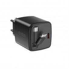 SBS 21164 Мрежово зарядно с интегриран кабел Type-C,PD65W GaN,Type-C