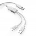 Кабел SBS 91009, USB-C Splitter-Y 60W, с оплетка, 1,5 м, бял