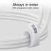 Kабел SBS 75306 с оплетка Type-C-C 4.0 240W, 40 Gbps, 1 m, бял
