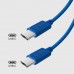 Kабел SBS 47792 с текстилна оплетка, USB-C-C 2.0, PD60W, 1,5 м, син