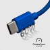 Kабел SBS 47792 с текстилна оплетка, USB-C-C 2.0, PD60W, 1,5 м, син