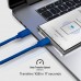 Kабел SBS 47792 с текстилна оплетка, USB-C-C 2.0, PD60W, 1,5 м, син