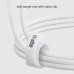 Kабел SBS 39704 с текстилна оплетка, USB-C-C 2.0, PD60W, 1,5 м, св. сив