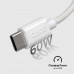 Kабел SBS 39704 с текстилна оплетка, USB-C-C 2.0, PD60W, 1,5 м, св. сив