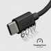 Kабел SBS 47815 с текстилна оплетка, USB-C-C 2.0, PD60W, 1,5 м, черен