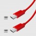 Kабел SBS 47808 с текстилна оплетка, USB-C-C 2.0, PD60W, 1,5 м, червен