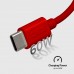 Kабел SBS 47808 с текстилна оплетка, USB-C-C 2.0, PD60W, 1,5 м, червен