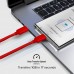 Kабел SBS 47808 с текстилна оплетка, USB-C-C 2.0, PD60W, 1,5 м, червен