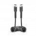 Кабел SBS 34686 USB-C-C 2.0, спирала, черен, 0,5 м Кабел SBS 34686 USB-C-C 2.0, спирала, черен, 0,5 м
