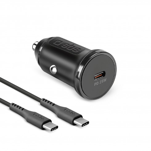 Зарядно за автомобил комплект SBS 34709 PD 25W + USB-C USB-C кабел Зарядно за автомобил комплект SBS 34709 PD 25W + USB-C USB-C кабел