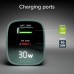 Мрежово зарядно SBS 81505 PD30W GaN, 1xUSB-C PD30W + 1xUSB-A AFC 18W + LCD екран, светло синьо Мрежово зарядно SBS 81505 PD30W GaN, 1xUSB-C PD30W + 1xUSB-A AFC 18W + LCD екран, светло синьо