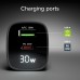 Мрежово зарядно SBS 81475 PD30W GaN, 1xUSB-C PD30W + 1xUSB-A AFC 18W + LCD екран, черно