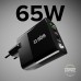 Мрежово зарядно SBS 81468 PD65W GaN, 2xUSB-C 65W+ 1xUSB AFC 60W + LCD екран, черно Мрежово зарядно SBS 81468 PD65W GaN, 2xUSB-C 65W+ 1xUSB AFC 60W + LCD екран, черно