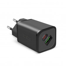 Мрежово зарядно SBS 57920 PD65W, GaN,  1xUSB-C PD65W + 1xUSB AFC 18W, черно