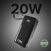 Преносима батерия SBS 81420, 10 000mAh, PD20W, с вграден кабел, LCD, черна Преносима батерия SBS 81420, 10 000mAh, PD20W, с вграден кабел, LCD, черна