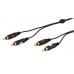 Vivanco 46011 кабел RCA -2xRCA М <-> 2xRCA М, 2,5м.Позлатени контакти