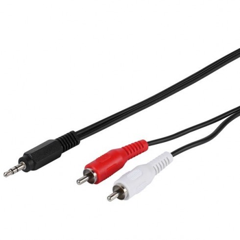 Vivanco 19320 Аудио кабел, 1.5 м 2 x RCA м <-> 1 x 3.5 мм м