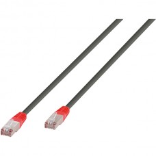 Vivanco 45911 Мрежов кабел CAT 6, F/UTP, сив/червен 2m