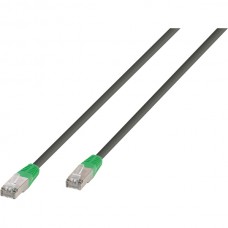 Vivanco 45913 Мрежов кабел CAT 6, F / UTP, сив/зелен 10м