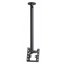Стойка за таван с въртене и наклон, за екрани до 43", до 30 кг, VESA 200x200, тръба 300 см, черно