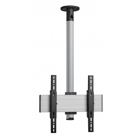 Стойка за таван с въртене и наклон, за екрани до 65", до 40 кг, VESA 400x400, тръба 150 см, сребро Стойка за таван с въртене и наклон, за екрани до 65", до 40 кг, VESA 400x400, тръба 150 см, сребро