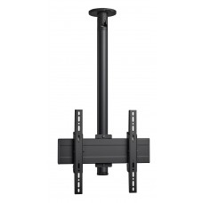 Стойка за таван с въртене и наклон, за екрани до 65", до 40 кг, VESA 400x400, тръба 150 см, черно