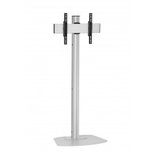 Стойка от земя за екрани до 65“, до 80 кг, VESA 400x400, тръба 180 см, сребро