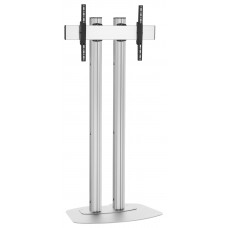 Стойка от земя за екрани над 65“, до 120 кг, VESA 800x400, две тръби 200 см, сребро