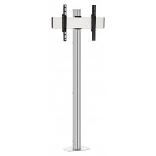 Стойка от земя, фиксирана към пода, за екрани до 65“, VESA 400x400, тръба 150 см, сребро