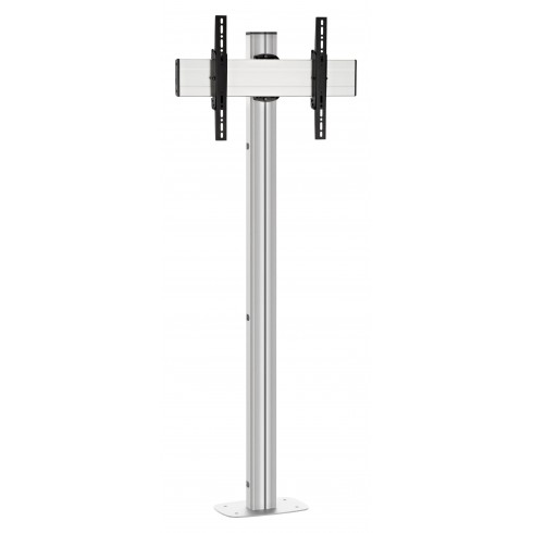 Стойка от земя, фиксирана към пода, за екрани до 65“, VESA 400x400, тръба 180 см, сребро Стойка от земя, фиксирана към пода, за екрани до 65“, VESA 400x400, тръба 180 см, сребро